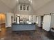 Modern kitchen with large island and white shaker cabinets at 3380 N Pine Song Dr, Martinsville, IN 46151