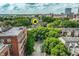 Aerial view showing home location in vibrant urban setting near key city attractions at 571 Lockerbie S Cir, Indianapolis, IN 46202