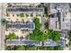 Aerial view showcasing home's location within a residential neighborhood at 571 Lockerbie S Cir, Indianapolis, IN 46202