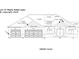 Front elevation plan of a ranch home with two-car garage at 3725 Maple Ridge Trl, Columbus, IN 47201