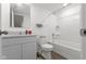 Clean bathroom with shower/tub combo at 10125 Caprock Canyon Dr, Indianapolis, IN 46229