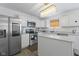 Bright kitchen, stainless steel appliances, and an island at 10125 Caprock Canyon Dr, Indianapolis, IN 46229