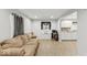 Open living room with kitchen view and modern finishes at 3649 N Sadlier Dr, Indianapolis, IN 46226