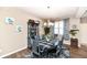 Charming dining room with dark wood table and chairs at 7825 Rolling Green Dr, Plainfield, IN 46168