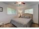 Bedroom with queen bed, ceiling fan and window coverings at 17128 Towne Rd, Westfield, IN 46074