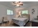 Bedroom with queen bed, ceiling fan, and ample space at 17128 Towne Rd, Westfield, IN 46074