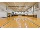 Indoor basketball court with polished wooden floors and clear markings at 350 N Meridian St # 901, Indianapolis, IN 46204