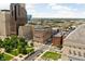 Aerial view of building and surrounding cityscape at 350 N Meridian St # 901, Indianapolis, IN 46204