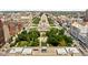High-angle view of Monument Circle and surrounding buildings in Indianapolis at 350 N Meridian St # 901, Indianapolis, IN 46204