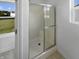 Clean shower with sliding glass doors at 5920 Monticello Square Ln, Indianapolis, IN 46234