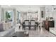 Elegant dining room with a large table and chairs, adjacent to the kitchen at 9264 Hawley Dr, Indianapolis, IN 46216