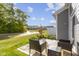 Private patio with seating area and landscaping at 17084 Cole Evans Dr, Noblesville, IN 46060