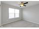 Bright bedroom with ceiling fan and window blinds at 17084 Cole Evans Dr, Noblesville, IN 46060