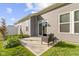 Private patio with seating area and backyard access at 17084 Cole Evans Dr, Noblesville, IN 46060