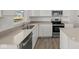 Modern kitchen with white cabinets, stainless steel appliances, and an island at 4168 Dutton Dr, Bargersville, IN 46106
