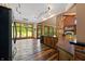 Modern kitchen with stainless steel appliances and hardwood floors at 12980 W Mt. Healthy Rd, Columbus, IN 47201