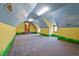 Playful bonus room with painted mural and sky-themed ceiling at 12980 W Mt. Healthy Rd, Columbus, IN 47201