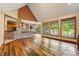 Open living area with hardwood floors and large windows at 12980 W Mt. Healthy Rd, Columbus, IN 47201
