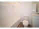 Clean bathroom with shower/tub combo and white vanity at 168 Velvet Hat Rd, Danville, IN 46122