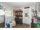 Cozy kitchen featuring a vintage hutch and a charming eat-in area at 941 N 500 W, Columbus, IN 47201
