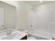 Bathroom with tub shower combo and single vanity at 134 Maxim Ct, Cumberland, IN 46229