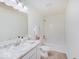 Simple bathroom with shower/tub and single vanity at 3923 Windstar Way, Columbus, IN 47203