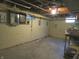 Unfinished basement with concrete floor and open space at 431 Vestal Rd, Plainfield, IN 46168