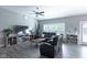 Spacious living room with hardwood floors, large windows, and comfortable seating at 6611 Ventnor Pl, Indianapolis, IN 46217