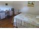 Cozy bedroom with double bed, desk and chair at 610 W Monroe St, Alexandria, IN 46001