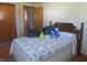 Bedroom with double bed and wood flooring at 610 W Monroe St, Alexandria, IN 46001