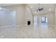 Spacious living room with hardwood floors, fireplace, and high ceilings at 2841 Grandview Ln, Greenwood, IN 46143