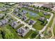 Aerial view of community with houses and ponds at 2841 Grandview Ln, Greenwood, IN 46143