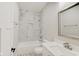 Clean bathroom with a bathtub and modern fixtures at 2841 Grandview Ln, Greenwood, IN 46143