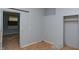 Unfinished bedroom with new closet and flooring at 2363 N Gale St, Indianapolis, IN 46218