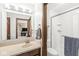 Clean bathroom with shower, toilet and vanity at 9644 Highgate N Cir, Indianapolis, IN 46250