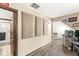 Hallway with sound dampening panels and flooring at 9644 Highgate N Cir, Indianapolis, IN 46250