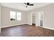 Bright bedroom with hardwood floors and spacious closet at 2729 Massachusetts Ave, Indianapolis, IN 46218