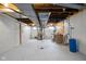 Unfinished basement with exposed utilities and a concrete floor at 3860 N Delaware St, Indianapolis, IN 46205