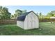Large storage shed in the backyard at 709 Silver Fox Ct, Indianapolis, IN 46217
