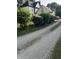 Gravel driveway alongside neighboring houses and hedges at 1804 N Delaware St, Indianapolis, IN 46202