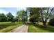 Long driveway leading to the house, lined with trees at 9265 N Evans Rd, Monrovia, IN 46157