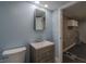 Basement bathroom with floating vanity and toilet at 3730 Prospect St, Indianapolis, IN 46203