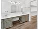 Double vanity bathroom with walk-in shower at 3213 Oceanline E Dr, Indianapolis, IN 46214