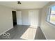 Comfortable bedroom with gray vinyl flooring and neutral walls at 6733 S Cross St, Pendleton, IN 46064