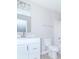 Clean and modern bathroom with white vanity, toilet, and bathtub at 6210 Fairview Dr, McCordsville, IN 46055