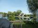 Lake view from deck;landscaped backyard at 7419 Sylvan Ridge Rd, Indianapolis, IN 46240