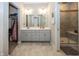 Double vanity bathroom with a large walk-in shower at 1569 Tupelo Dr, Greenfield, IN 46140