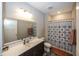 Bathroom with a single vanity and shower/tub combo at 1569 Tupelo Dr, Greenfield, IN 46140