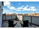 Rooftop deck with city views and two chairs at 417 E Morris St, Indianapolis, IN 46225
