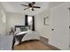 Cozy bedroom with a queen bed, window, and closet at 417 E Morris St, Indianapolis, IN 46225